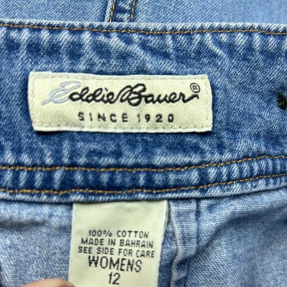 Y2K Eddie Bauer Denim Maxi Skirt 12 Western BoHo Cottagecore Modest Classic - Picture 9 of 10